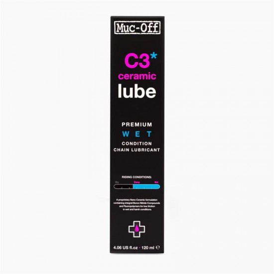 Muc-Off C3 Wet Ceramic Lube Zincir Yağı120ml